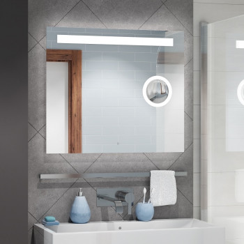 Зеркало в ванную комнату с увеличением и подсветкой Эльдорадо