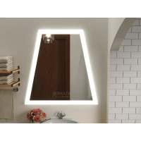 Зеркало в ванную комнату с подсветкой светодиодной лентой Гави